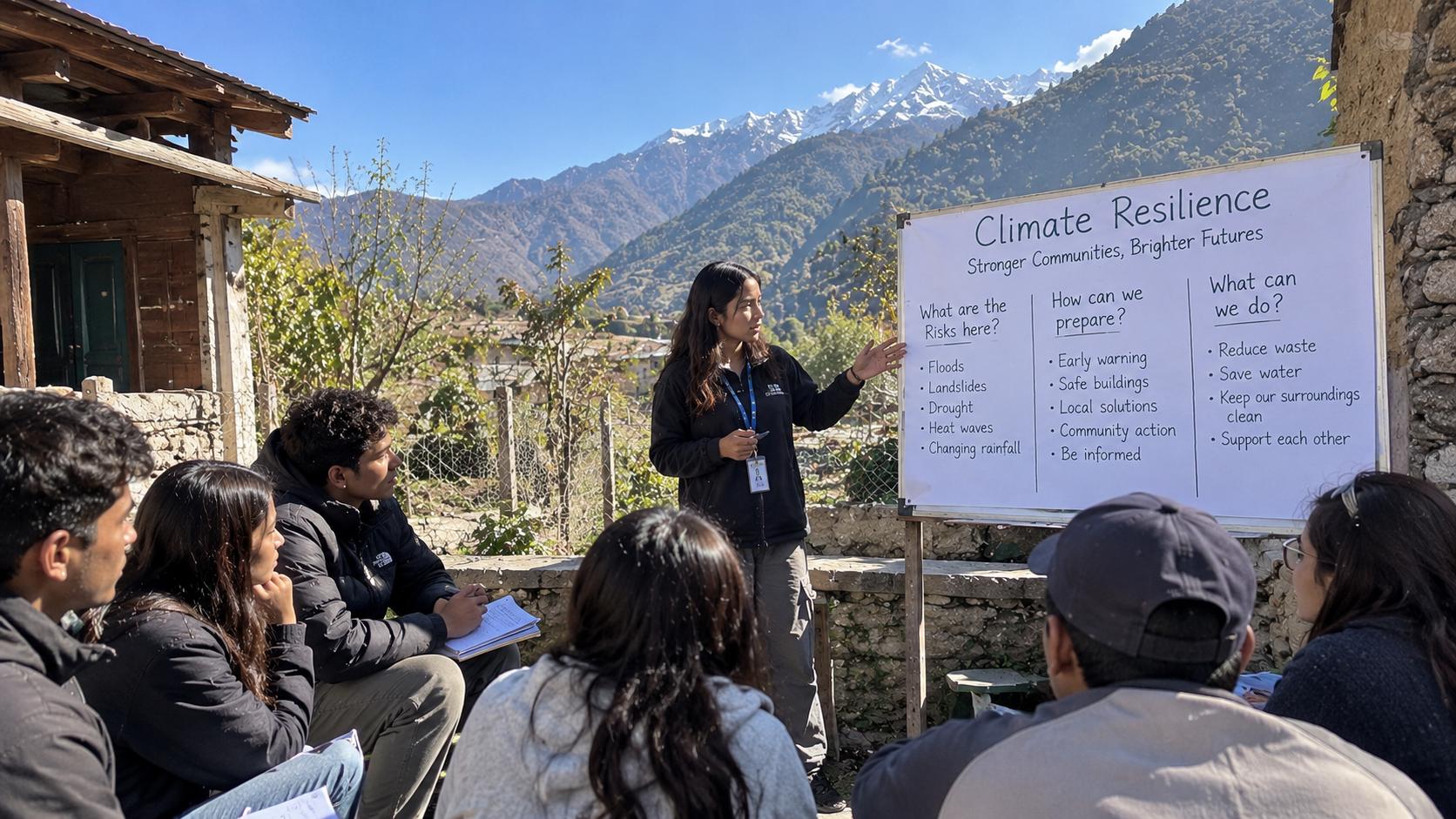 Climate-resilient landscape in Nepal.